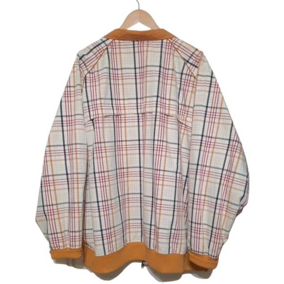 TIMBERLAND Windowpane Plaid Cotton Jacket Rain Resistant Bomber Car Coat Street - Picture 3 of 16